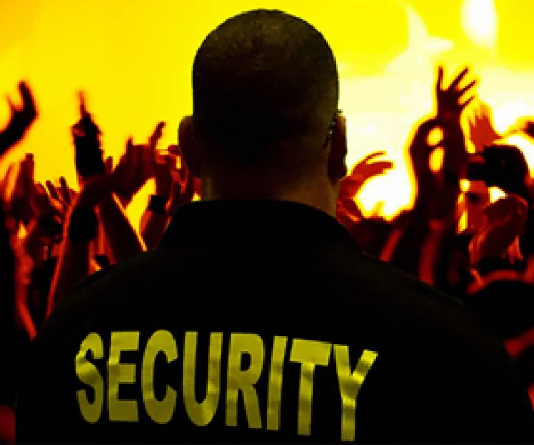 security guard securing concerts